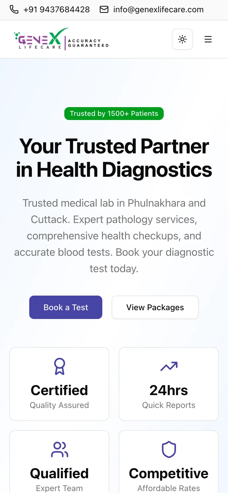 GeneXLife Care on a phone