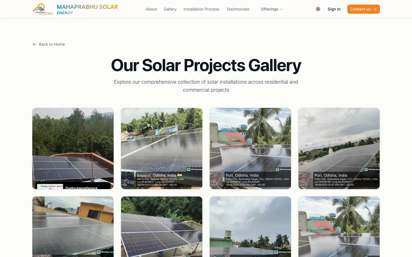 Solar projects gallery