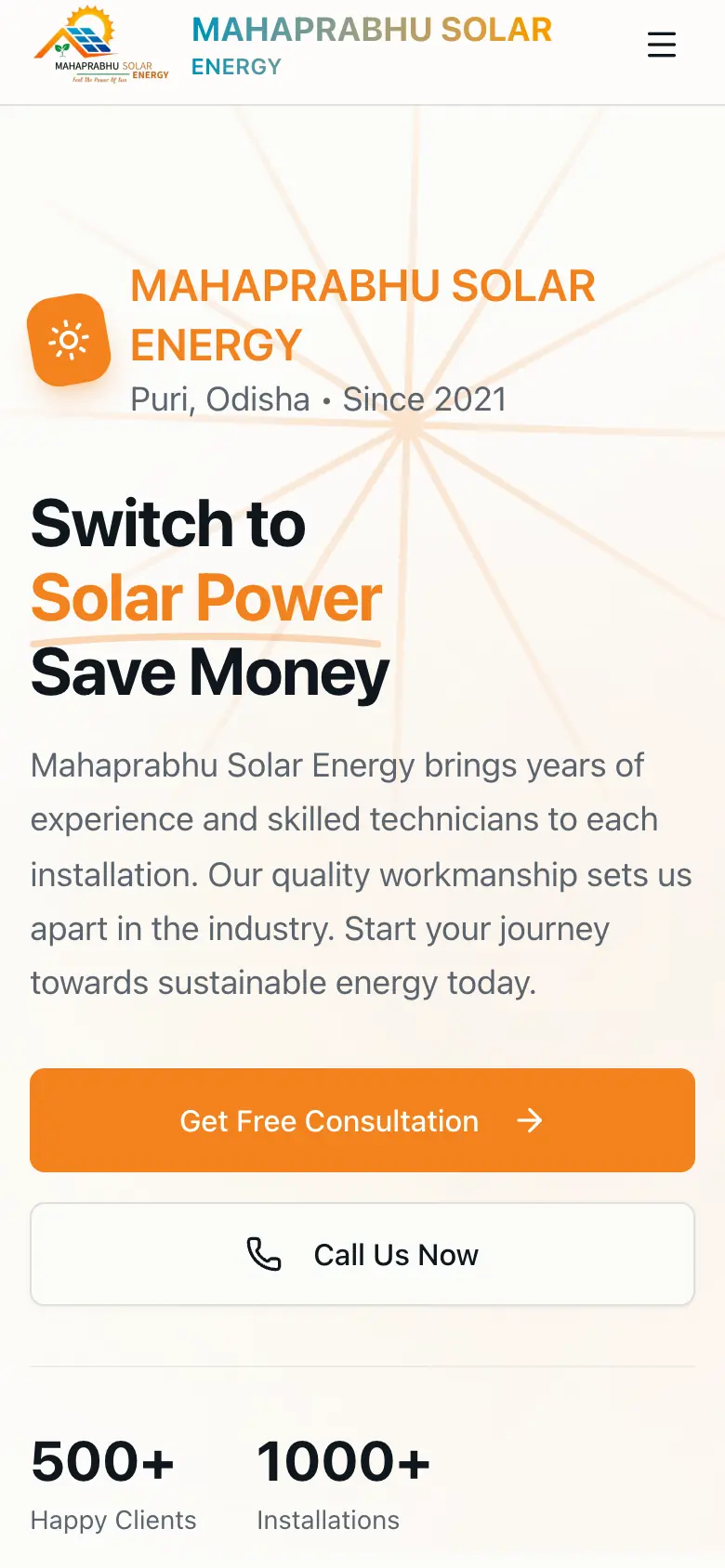 Mahaprabhu Solar Energy on a phone