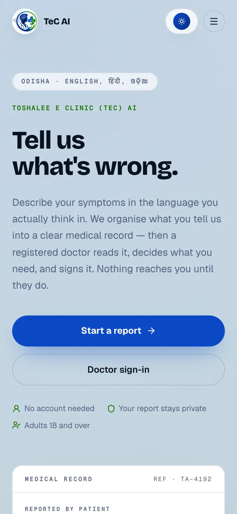 TeC AI on a phone